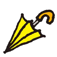 Yellow Umbrella - simple - High Resolution PNG