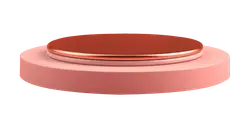 Metal Button - red - High Resolution PNG