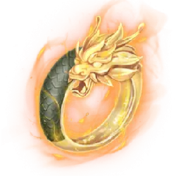 Fire Dragon Ring - mysterious - Transparent Background PNG