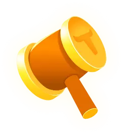 Golden Hammer - game prop - Transparent Layer PNG