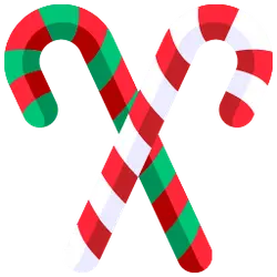 Candy Cane - holiday - green - No Background PNG
