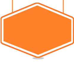 Hexagonal Signboard - attention - PNG