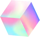 Colorful Cube - gradient color - solid figure - High Resolution PNG