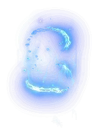 Blue Glowing Number 8 - number - Free PNG