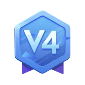 Version 4 Badge - logo - Free Download PNG