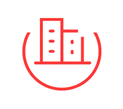 Red Building Icon - graphic - No Watermark PNG