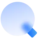 Blue Light Magnifying Glass - magnifying glass - No Background PNG
