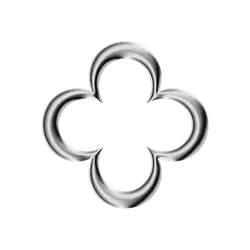 Clover - silver - High Resolution PNG
