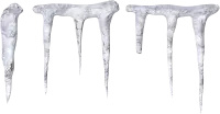 Icicles - winter - natural phenomenon - PNG