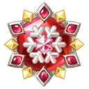 Snowflake Gem Badge - red - No Background PNG