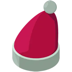 Santa Hat - white - decoration - High Resolution PNG