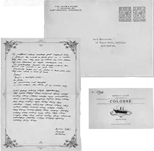 Colored Postcard - handwritten - Free PNG