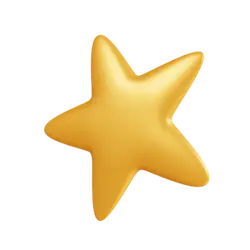 Gold Star - shining - decoration - Transparent Layer PNG