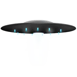 Unidentified Flying Object - mysterious - black background - Free Download PNG