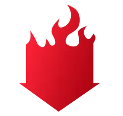 Red Flame Arrow - flame - No Background PNG