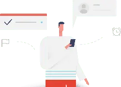 Man with Phone - time management - Transparent Layer PNG