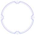 Circular Pattern - outline - design element - PNG