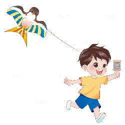 Boy Flying a Kite - child - PNG Images