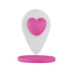 Heart Map Pin - icon - PNG Images