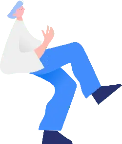 Blue Haired Person - illustration - High Resolution PNG