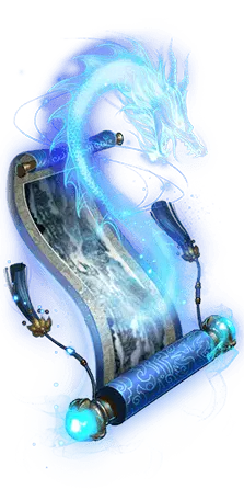 Blue Dragon Scroll - magic - No Watermark PNG