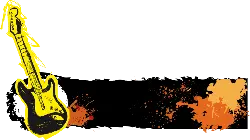 Yellow Electric Guitar - art - PNG