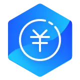 Blue Hexagon Icon - payment - Transparent Layer PNG