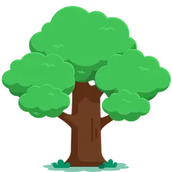 Cartoon Tree - green - Fast Download PNG
