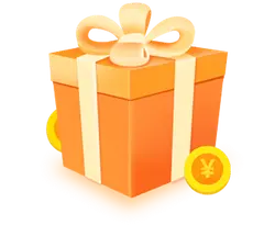 Gift Box - coins - celebration - Transparent Layer PNG