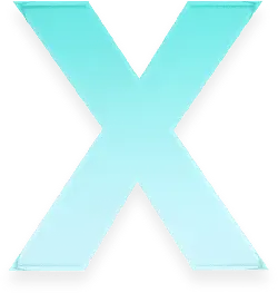 X Symbol - gradient - High Resolution PNG