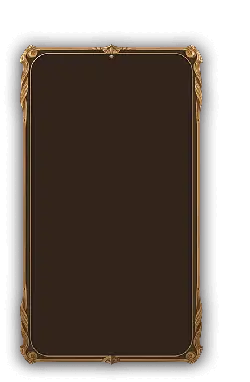 Gold Frame Mirror - art - No Watermark PNG