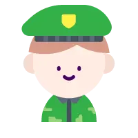 Green Uniform Cartoon Character - green - No Background PNG