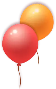 Colored Balloons - Transparent Background PNG