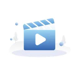 Blue Video Play Button - icon - No Watermark PNG