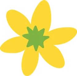 Yellow Flower - simple - Free Download PNG