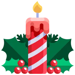 Christmas Candle - holiday - Transparent Background PNG
