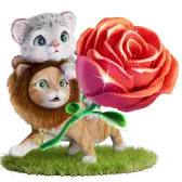 Cat and Lion - lion - Lossless PNG