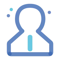 Blue Outline Figure - icon - Lossless PNG