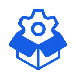 Blue Gear Box - future - Transparent Layer PNG