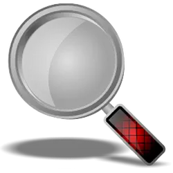 Magnifying Glass - red - metal - Free Download PNG