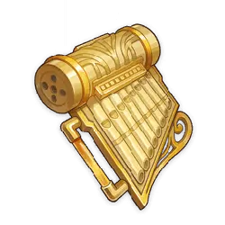 Lyre Badge - gold - High Resolution PNG