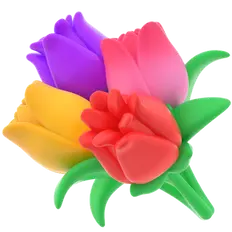 Colorful Plastic Bouquet - plastic - Transparent Layer PNG