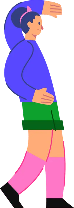 Girl in sportswear - green - Transparent Layer PNG