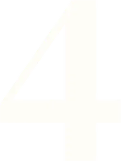 Number Four - black background - white - Transparent Layer PNG