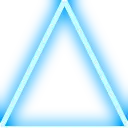 Blue Triangle - minimalistic - PNG