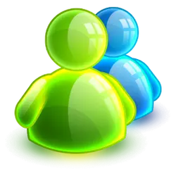 Green and Blue Two Person Icon - blue - High Resolution PNG