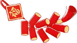Firecrackers - new year - PNG