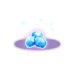 Blue Crystal Cluster - mysterious - PNG