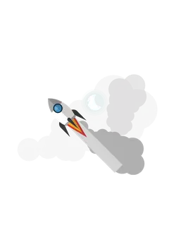 Rocket Launch - night - No Background PNG