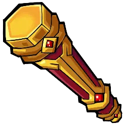 Golden Staff - red gemstone - High Resolution PNG